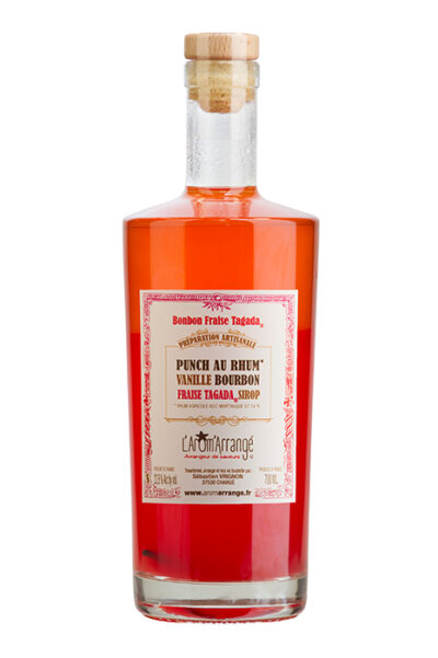 Punch au rhum Fraise Tagada® – Recette artisanale signée L’Arôm’Arrangé
